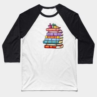 Pile of Books Baseball T-Shirt